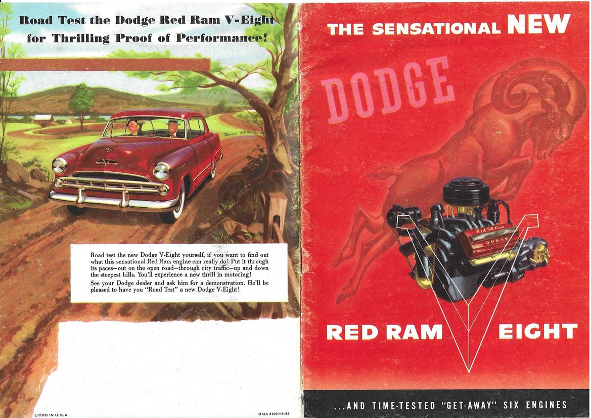1955-1959 DODGE RED RAM VALVE COVER DECALS 